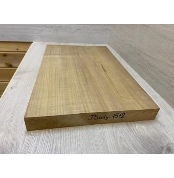 Клён Печёный 180 гр заготовка корпуса Радиал А 47х370х580 мм (Массив) Уценка-сучки-3