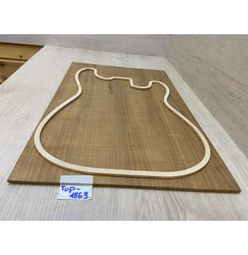 Клён Белый Печёный 180гр заготовка на топ Радиал А 4.5х358х550 мм (цельный) Уценка-трещина-2