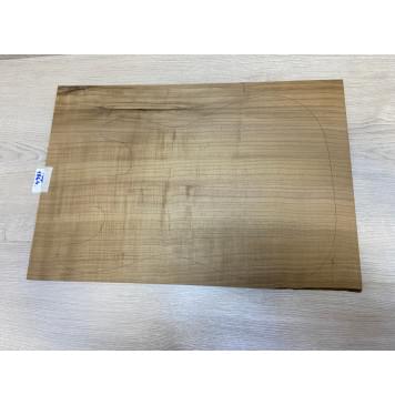 Клён Белый Печёный 180гр заготовка на топ Радиал А 7х367-347х525 мм (цельный) Уценка-трещина-0