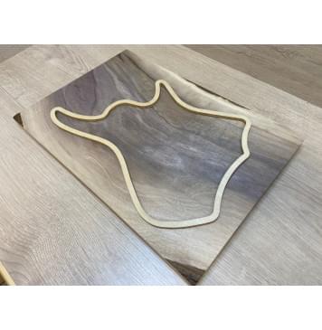 Орех Американский Заболонь заготовка на топ для Тревел гитары Смешанный АА 24х305-298х450-430 мм (цельный)-0