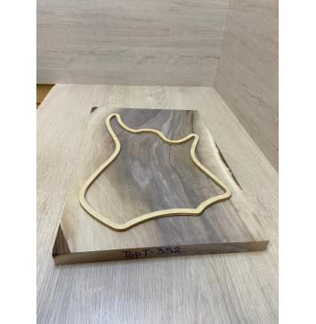 Орех Американский Заболонь заготовка на топ для Тревел гитары Смешанный АА 24х305-298х450-430 мм (цельный)-2