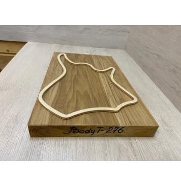 Осина Печёная 180гр заготовка корпуса для Тревел гитары Тангент АА 38х281-262х415 мм (Массив)-2