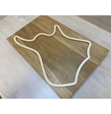 Осина Печёная 180гр заготовка корпуса для Тревел гитары Тангент АА 38х281-262х415 мм (Массив)-0