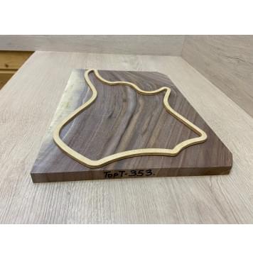 Орех Американский Заболонь заготовка на топ для Тревел гитары Смешанный ААА 18х296-276х385 мм (цельный)-4