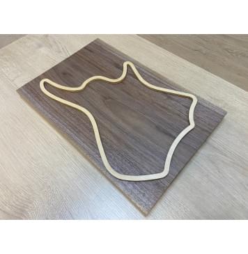 Орех Американский заготовка на топ для Тревел гитары Тангент АА 27х277х410 мм (цельный)-0