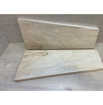 Клён Американский заготовка на топ Смешанный А 27.5х240-150х540 мм - 2 шт. (книжкой)-8