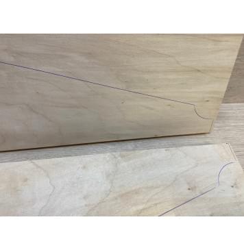 Клён Американский заготовка на топ Смешанный А 27.5х240-150х540 мм - 2 шт. (книжкой)-4