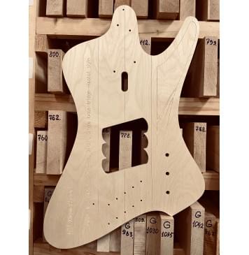 Dingwall D-rock 5, 20 ладов, 34-37", Single bass bridge Hipshot style, полный комплект для фрезеровки гитары, фанера 8мм-1