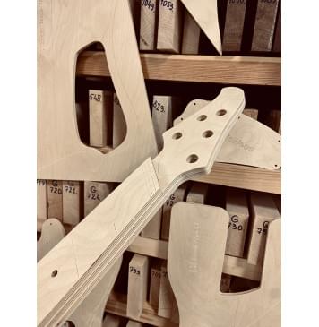 Dingwall D-rock 5, 20 ладов, 34-37", Single bass bridge Hipshot style, полный комплект для фрезеровки гитары, фанера 8мм-8