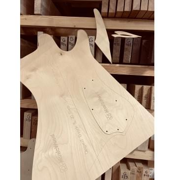 Dingwall D-rock 5, 20 ладов, 34-37", Single bass bridge Hipshot style, полный комплект для фрезеровки гитары, фанера 8мм-10