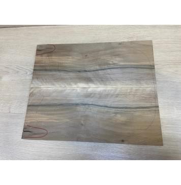 Орех Грецкий Волнистый Заболонь заготовка на топ Смешанный А 11х183х445 мм - 2 шт. (книжкой)-1