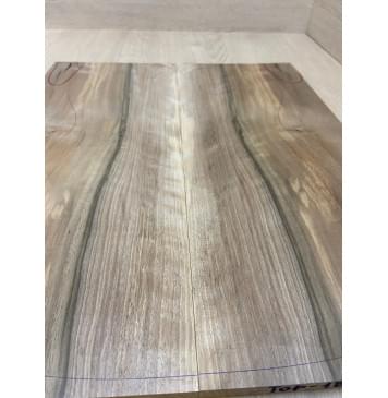 Орех Грецкий Волнистый Заболонь заготовка на топ Смешанный А 11х183х445 мм - 2 шт. (книжкой)-3