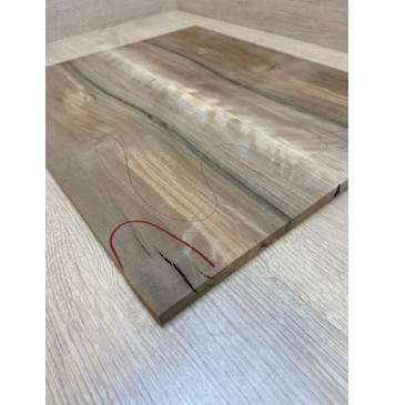 Орех Грецкий Волнистый Заболонь заготовка на топ Смешанный А 11х183х445 мм - 2 шт. (книжкой)-4