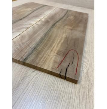 Орех Грецкий Волнистый Заболонь заготовка на топ Смешанный А 11х183х445 мм - 2 шт. (книжкой)-5