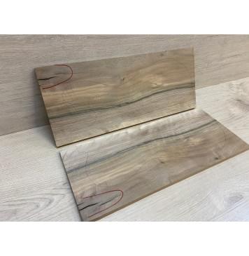 Орех Грецкий Волнистый Заболонь заготовка на топ Смешанный А 11х183х445 мм - 2 шт. (книжкой)-11