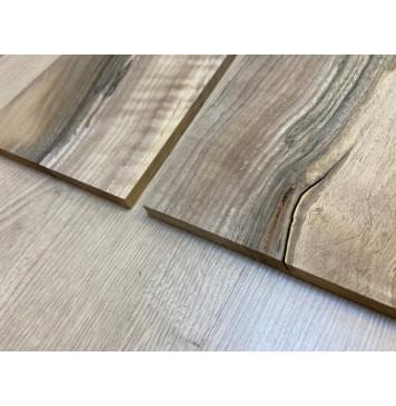 Орех Грецкий Волнистый Заболонь заготовка на топ Смешанный ААА 13х174х500-490 мм - 2 шт. (книжкой)-7