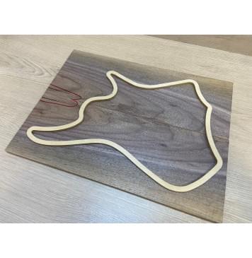 Орех Американский заготовка на топ для Тревел гитары Смешанный А 9х152х400 мм - 2 шт. (книжкой)-4