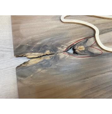 Орех Грецкий заготовка на топ для Тревел гитары Смешанный А 12х144х510 мм - 2 шт. (книжкой)-6