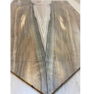 Орех Грецкий Заболонь заготовка на топ Смешанный А 12х170х500-400мм - 2 шт. (книжкой)-2