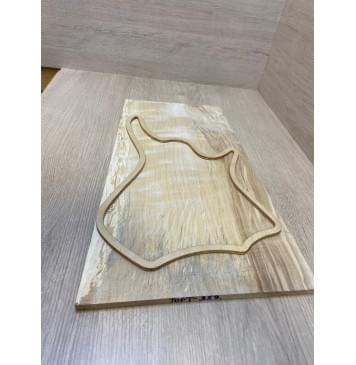 Берёза Пламенная заготовка на топ для Тревел гитары Смешанный АА Волна АА 10х276-236х490 мм (цельный)-1