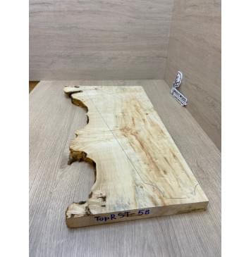 Клён Американский Каповый заготовка на топ Смешанный АА Кап АА 26х230-190х570-540 мм (1шт под распил)-1