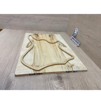 Клён Американский заготовка на топ для Тревел гитары Смешанный А 8х144х425 мм - 2 шт. (книжкой) Уценка-сучки-6