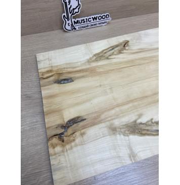 Клён Американский заготовка на топ для Тревел гитары Смешанный А 8х144х425 мм - 2 шт. (книжкой) Уценка-сучки-4