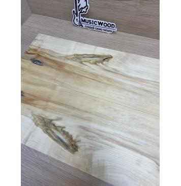 Клён Американский заготовка на топ для Тревел гитары Смешанный А 8х144х425 мм - 2 шт. (книжкой) Уценка-сучки-1