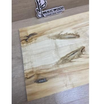 Клён Американский заготовка на топ для Тревел гитары Смешанный А 8х144х425 мм - 2 шт. (книжкой) Уценка-сучки-2