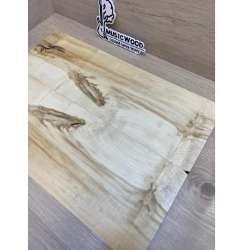 Клён Американский заготовка на топ для Тревел гитары Смешанный А 8х144х425 мм - 2 шт. (книжкой) Уценка-сучки-5