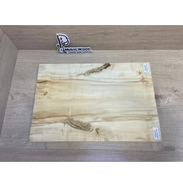 Клён Американский заготовка на топ для Тревел гитары Смешанный А 8х144х425 мм - 2 шт. (книжкой) Уценка-сучки-7