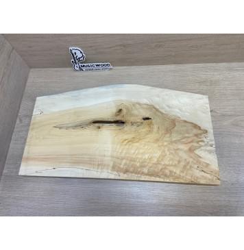 Клён Американский Волнистый заготовка на топ под заливку для Тревел гитары Смешанный А Волна АА 24х285-230х530 мм - (цельный топ) Уценка-гнилостные поражения древесины,под стабилизацию или работу с порозаполнителями-0
