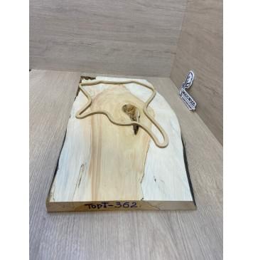 Клён Американский Волнистый заготовка на топ под заливку для Тревел гитары Смешанный А Волна АА 24х285-230х530 мм - (цельный топ) Уценка-гнилостные поражения древесины,под стабилизацию или работу с порозаполнителями-4