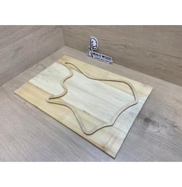 Клён Американский заготовка на топ для Тревел гитары Радиал А 8х144х425 мм - 2 шт. (книжкой)-0