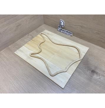 Клён Американский заготовка на топ для Тревел гитары Радиал А 8х155х370 мм - 2 шт. (книжкой)-1