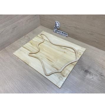 Клён Американский заготовка на топ для Тревел гитары Смешанный АА 8х154х375 мм - 2 шт. (книжкой)-0