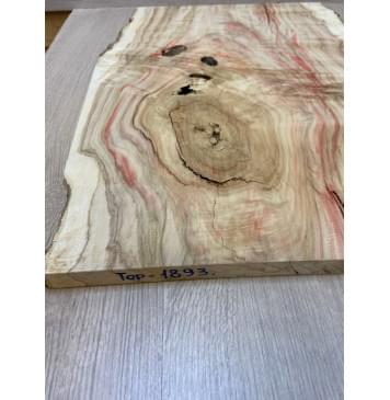 Клён Американский Каповый заготовка на топ под заливку Смешанный АА Кап А 22х380-320х515 мм (цельный) Уценка-трещины-3