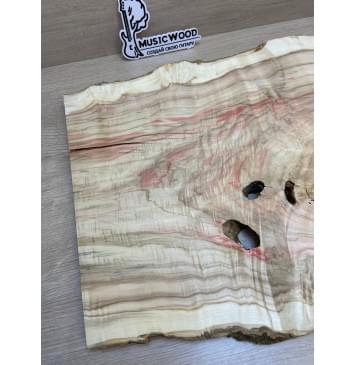 Клён Американский Каповый заготовка на топ под заливку Смешанный АА Кап А 22х380-320х515 мм (цельный) Уценка-трещины-7