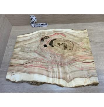 Клён Американский Каповый заготовка на топ под заливку Смешанный АА Кап А 22х380-320х515 мм (цельный) Уценка-трещины-11