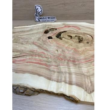 Клён Американский Каповый заготовка на топ под заливку Смешанный АА Кап А 22х380-320х515 мм (цельный) Уценка-трещины-4