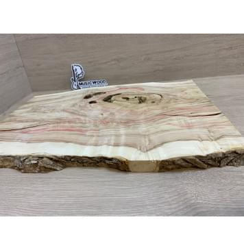 Клён Американский Каповый заготовка на топ под заливку Смешанный АА Кап А 22х380-320х515 мм (цельный) Уценка-трещины-5