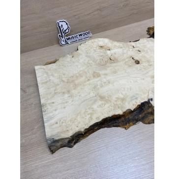 Клён Американский Каповый заготовка на топ под заливку Смешанный АА Кап ААА 22х410-240х595-580 мм (цельный)-6