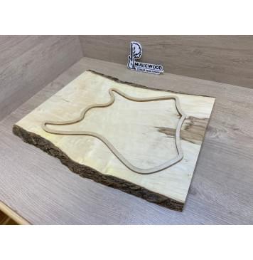 Клён Американский заготовка на топ для Тревел гитары Смешанный АА 21.5х285-270х475-440 мм (цельный)-2