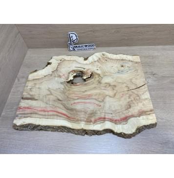 Клён Американский Каповый заготовка на топ под заливку Смешанный АА Кап АА 18х360-330х495-410 мм (цельный) Уценка-трещины-0