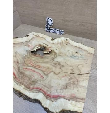 Клён Американский Каповый заготовка на топ под заливку Смешанный АА Кап АА 18х360-330х495-410 мм (цельный) Уценка-трещины-4