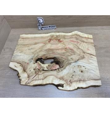 Клён Американский Каповый заготовка на топ под заливку Смешанный АА Кап АА 18х360-330х495-410 мм (цельный) Уценка-трещины-7