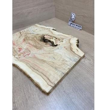 Клён Американский Каповый заготовка на топ под заливку Смешанный АА Кап АА 18х360-330х495-410 мм (цельный) Уценка-трещины-6