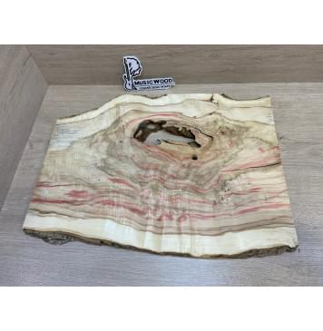 Клён Американский Каповый заготовка на топ под заливку Смешанный АА Кап АА 19х390-265х520 мм (цельный) Уценка-трещины-0