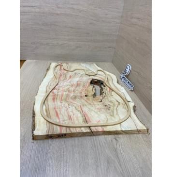 Клён Американский Каповый заготовка на топ под заливку Смешанный АА Кап АА 19х390-265х520 мм (цельный) Уценка-трещины-2