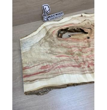 Клён Американский Каповый заготовка на топ под заливку Смешанный АА Кап АА 19х390-265х520 мм (цельный) Уценка-трещины-4